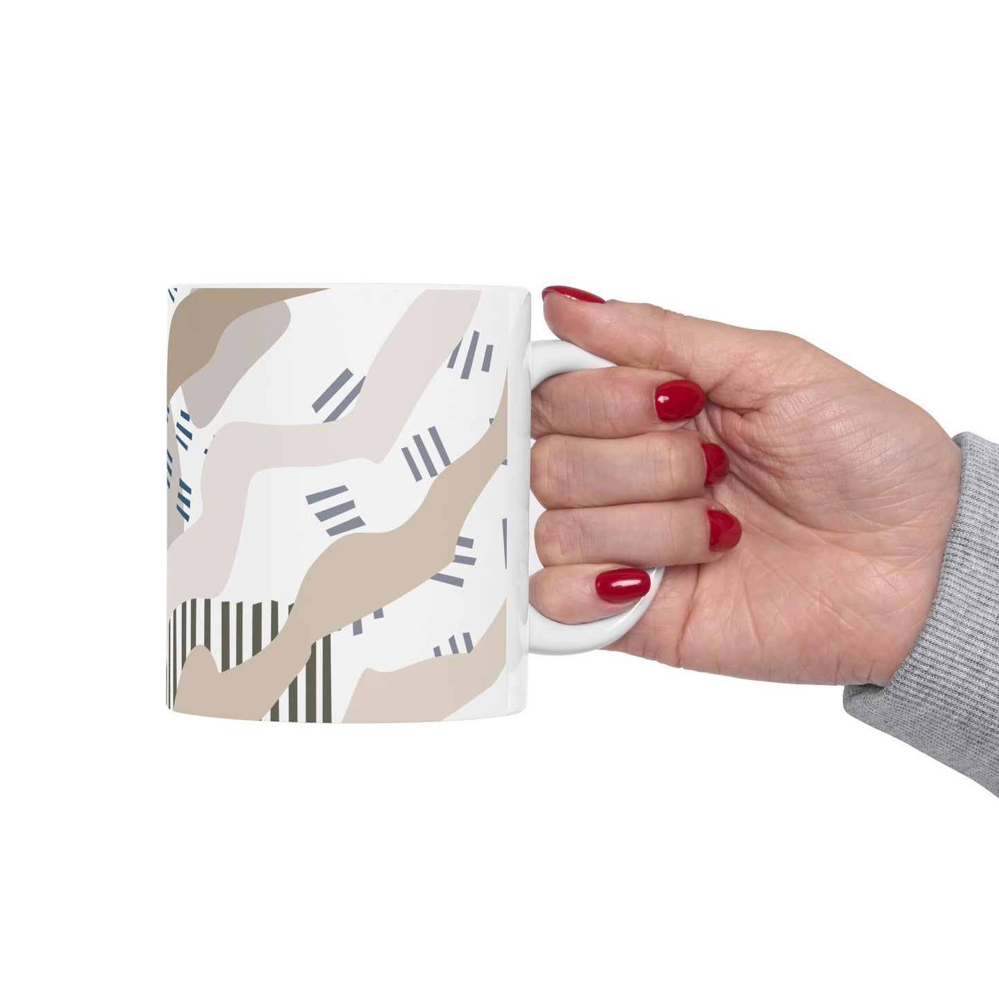 Retro Art | Flows of Creams | Ceramic Mug | 11 oz