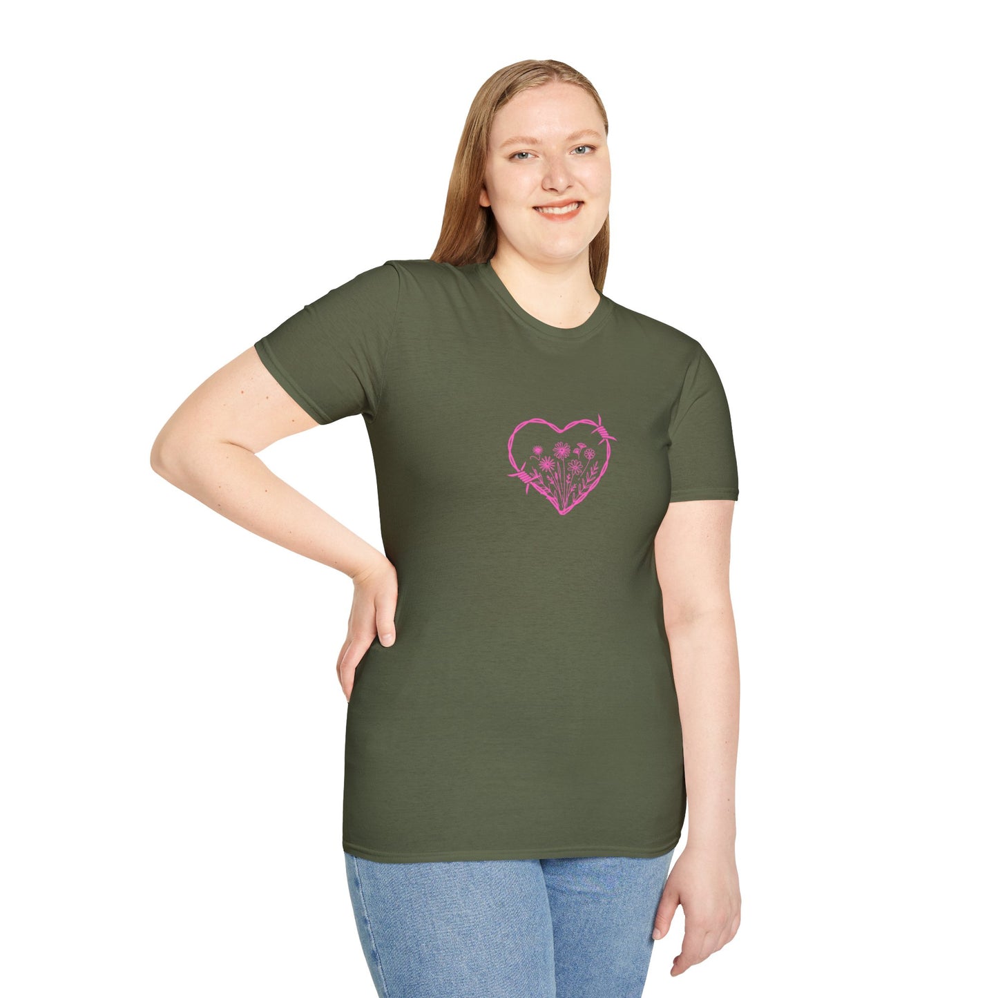 Barbed Heart & Daisies | Country Style | Unisex Graphic Tee