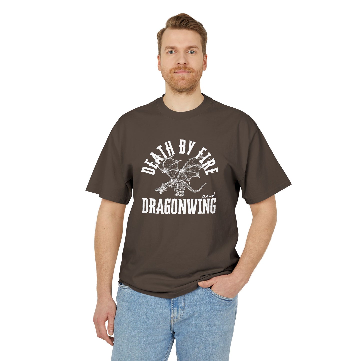 Death By Fire & Dragonwing | Unisex Heavy Faded Tee