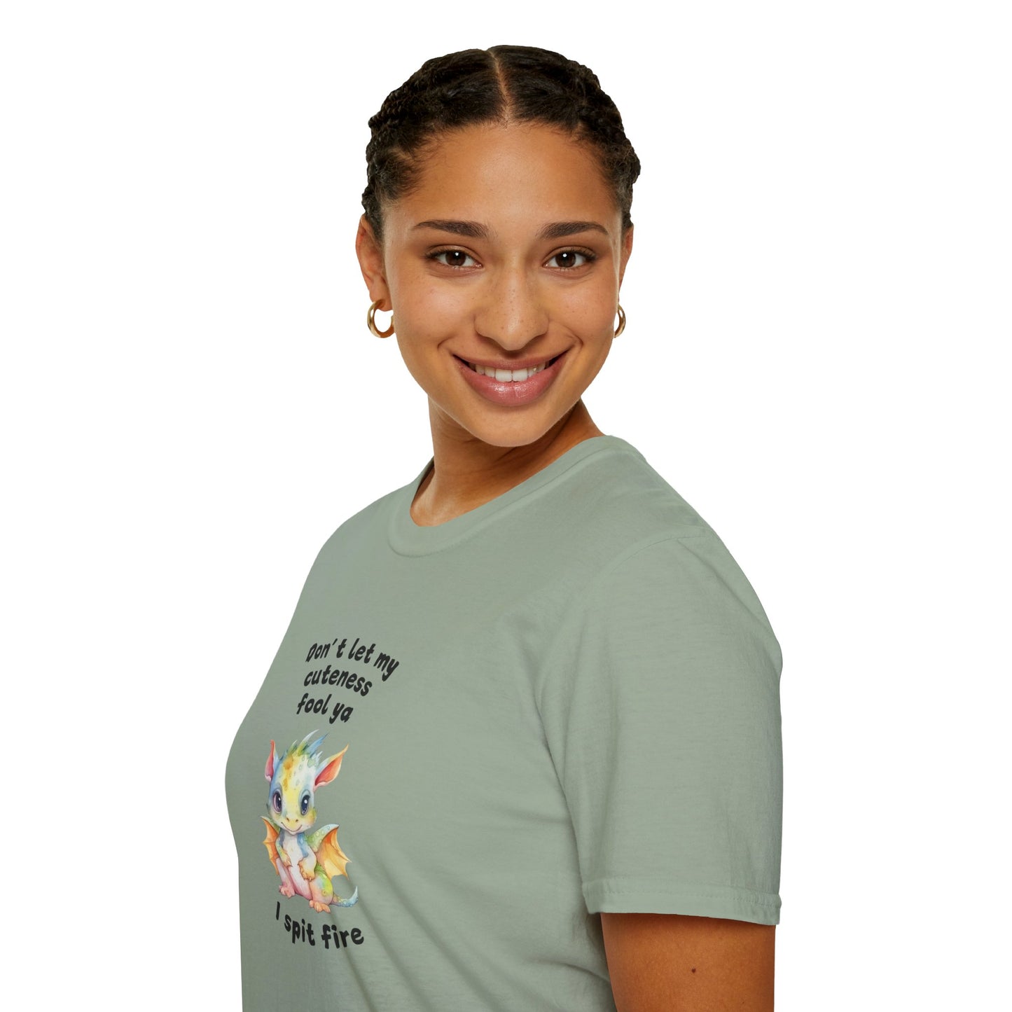 Don’t Let My Cuteness Fool You | Baby Dragon in Soft Pastels | Unisex Graphic Tee