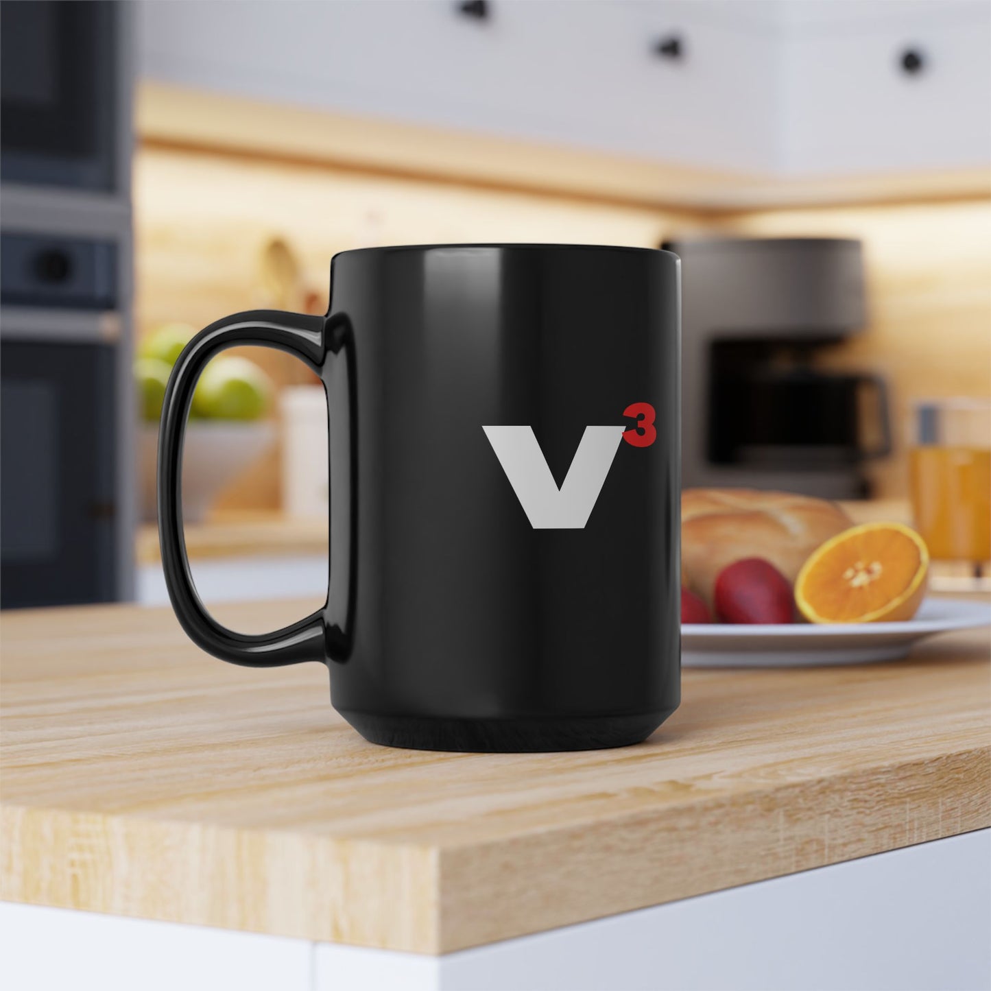Veni, Vidi, Vici | V-Cubed | Black Mug, 15oz