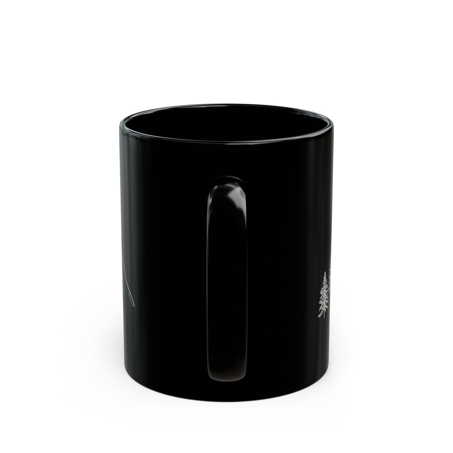 Mountain Landscape | Black Mug for Nature Lovers | Ceramic Mug | 11 oz