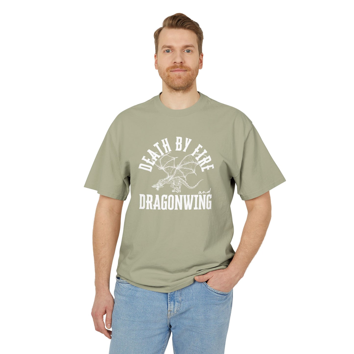 Death By Fire & Dragonwing | Unisex Heavy Faded Tee
