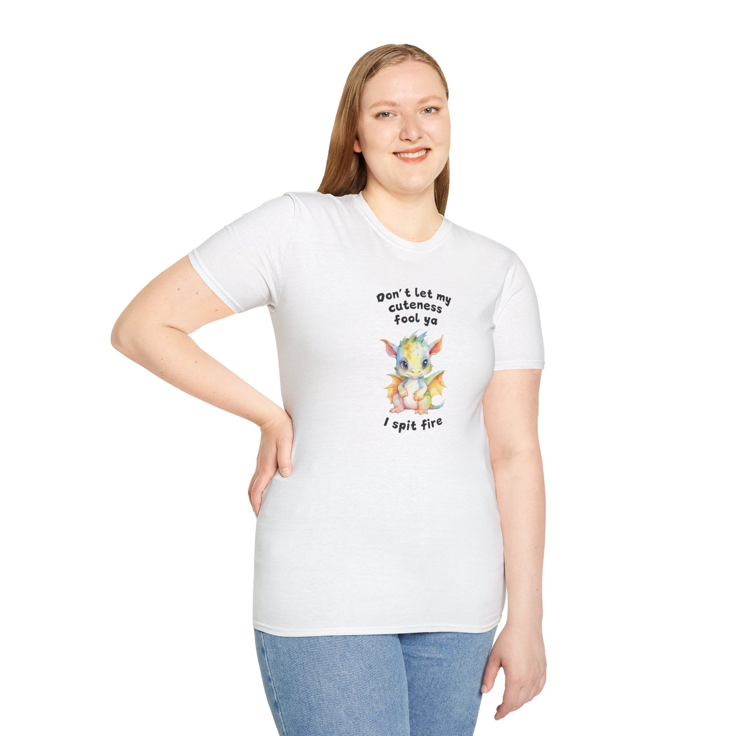 Don’t Let My Cuteness Fool You | Baby Dragon in Soft Pastels | Unisex Graphic Tee