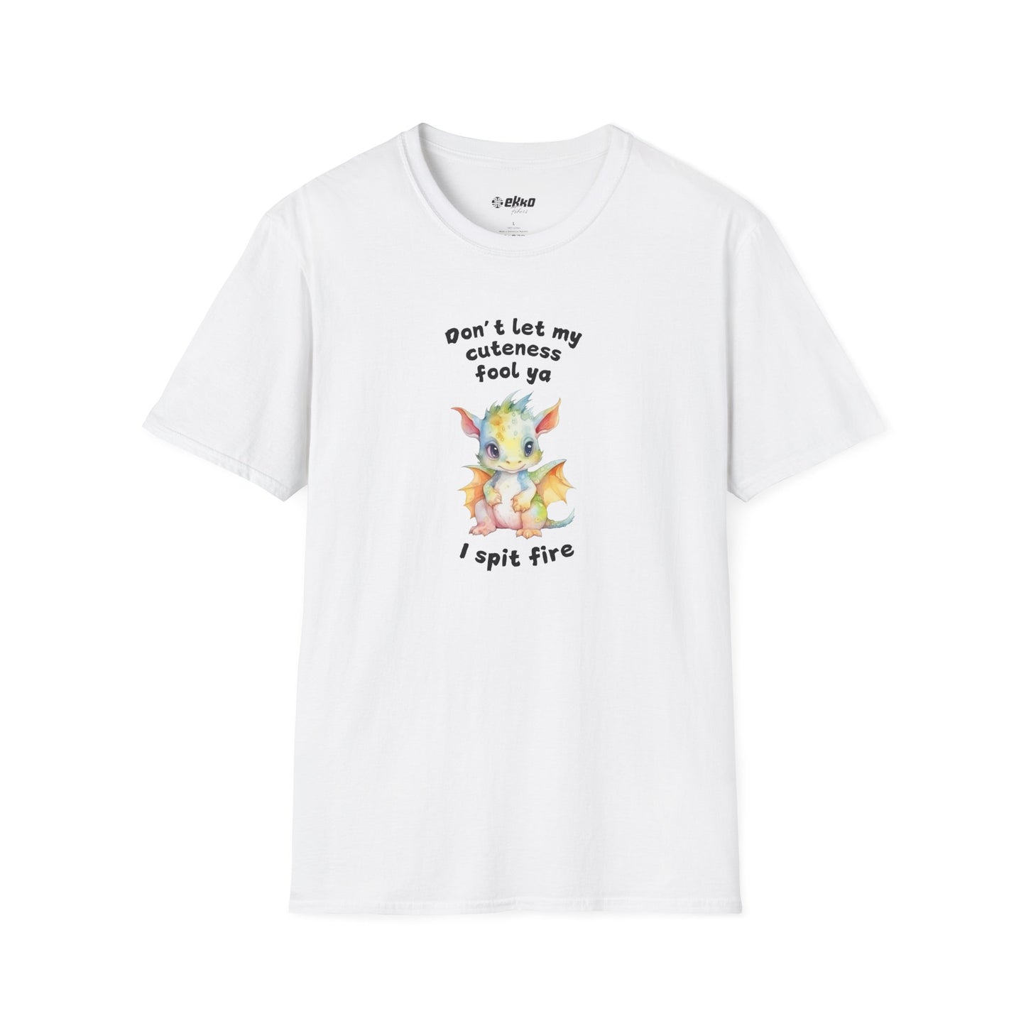 Don’t Let My Cuteness Fool You | Baby Dragon in Soft Pastels | Unisex Graphic Tee