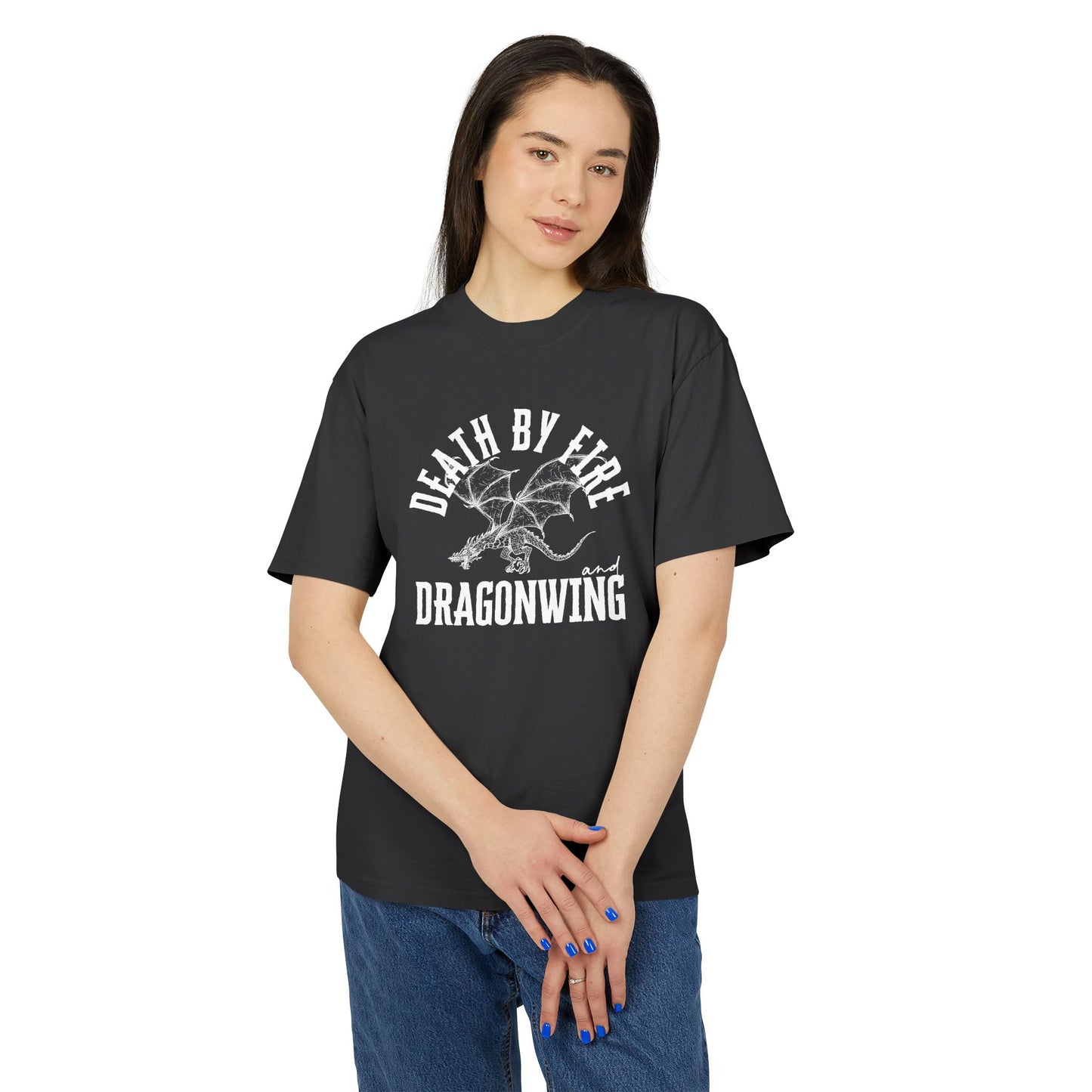 Death By Fire & Dragonwing | Unisex Heavy Faded Tee