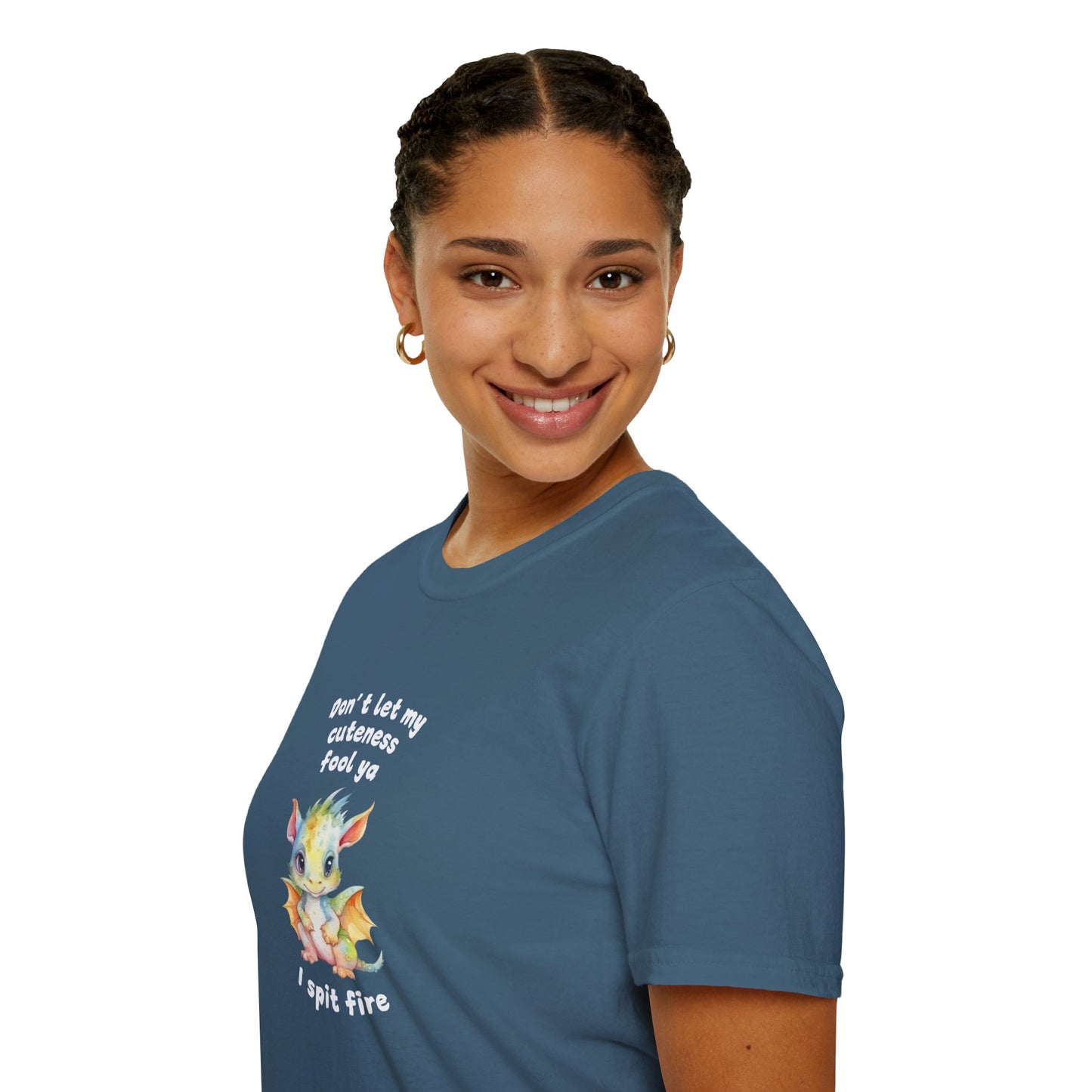 Don’t Let My Cuteness Fool You | Baby Dragon in Soft Pastels | Unisex Graphic Tee