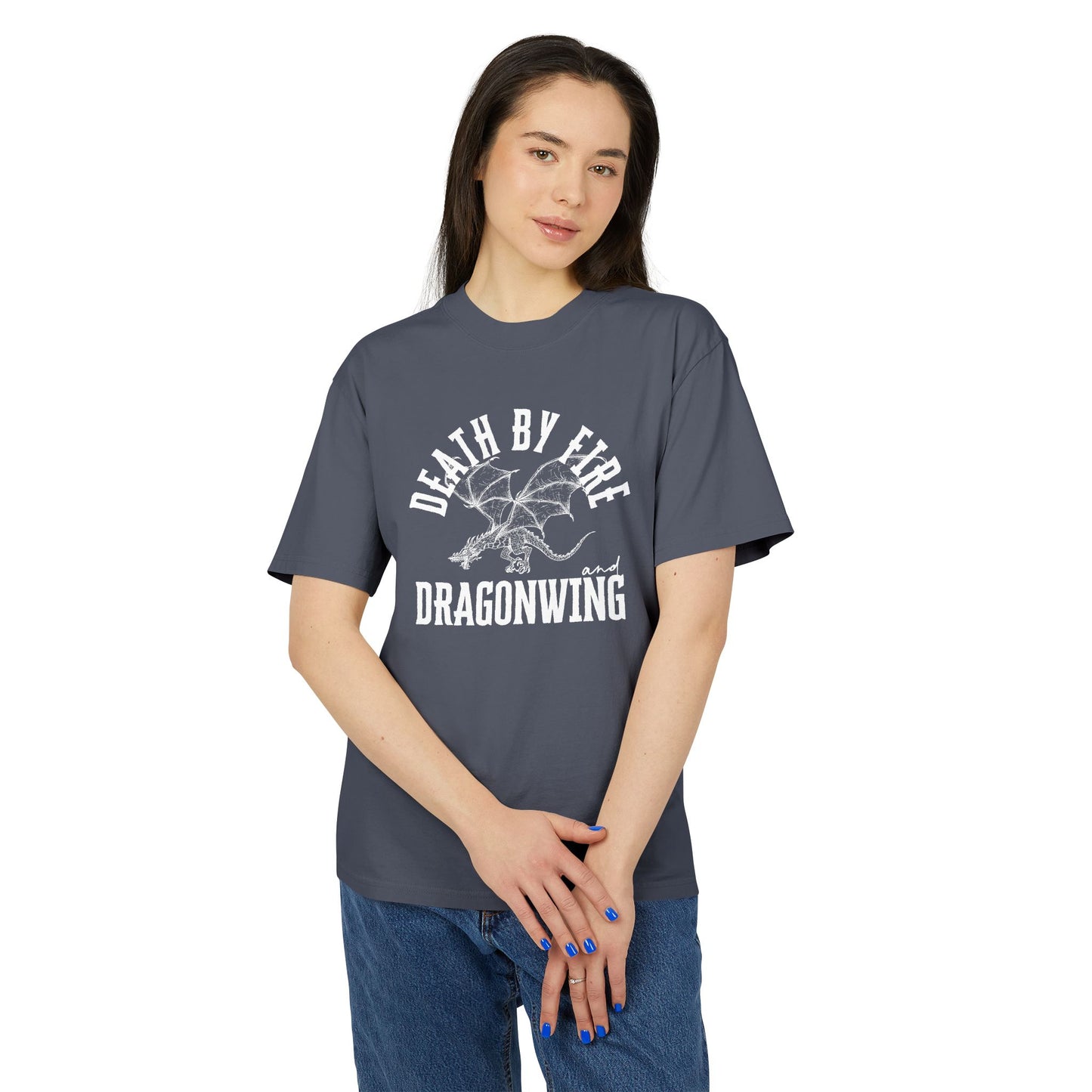 Death By Fire & Dragonwing | Unisex Heavy Faded Tee