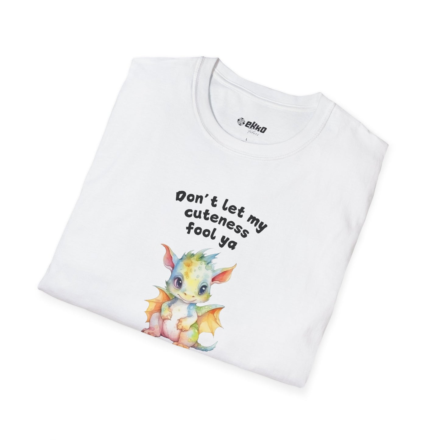 Don’t Let My Cuteness Fool You | Baby Dragon in Soft Pastels | Unisex Graphic Tee