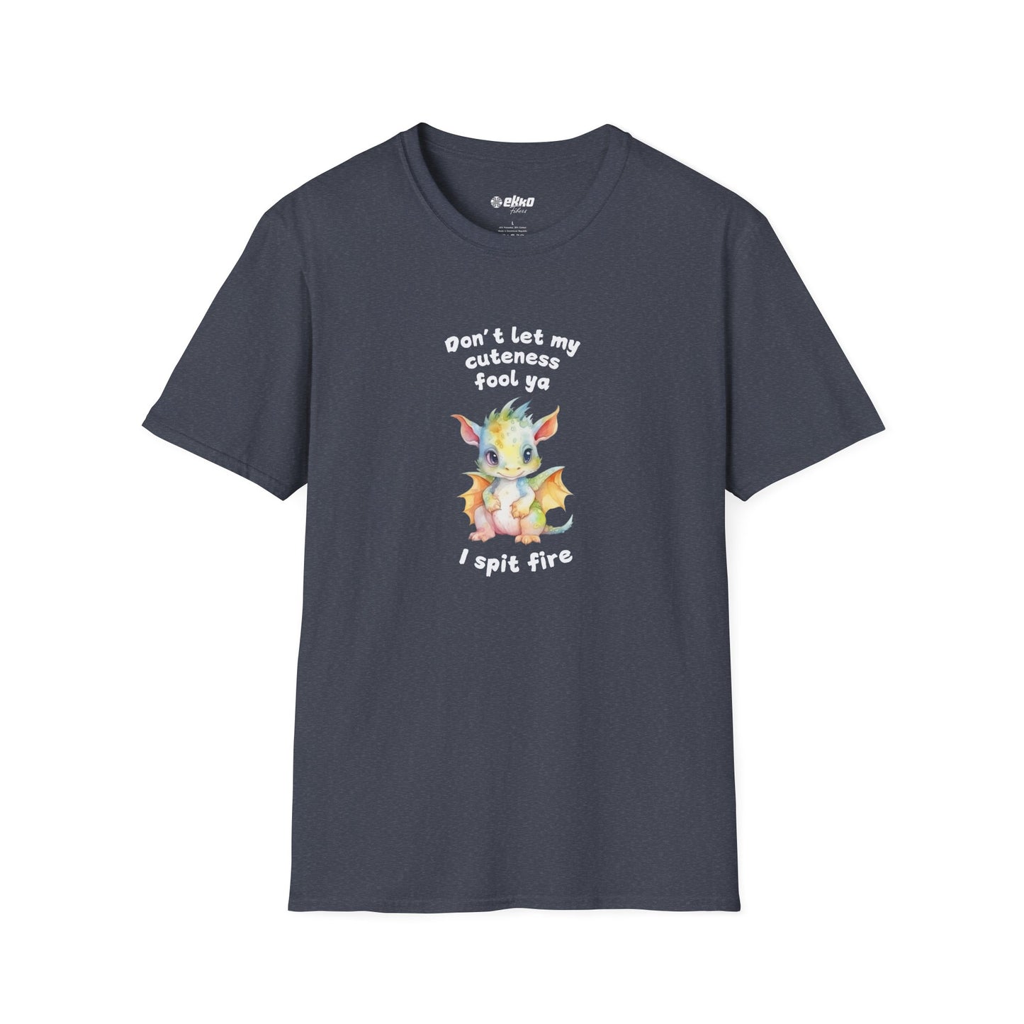 Don’t Let My Cuteness Fool You | Baby Dragon in Soft Pastels | Unisex Graphic Tee