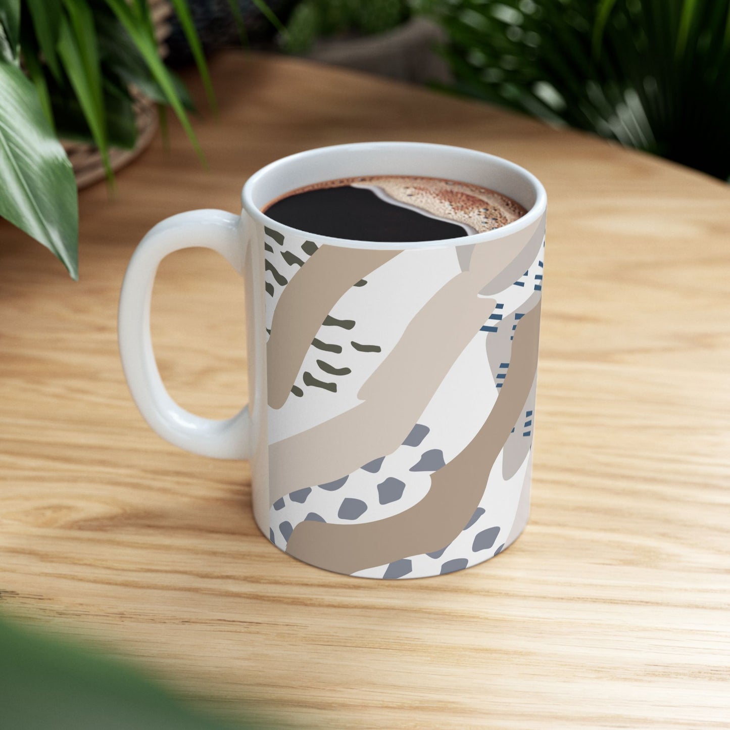 Retro Art | Flows of Creams | Ceramic Mug | 11 oz