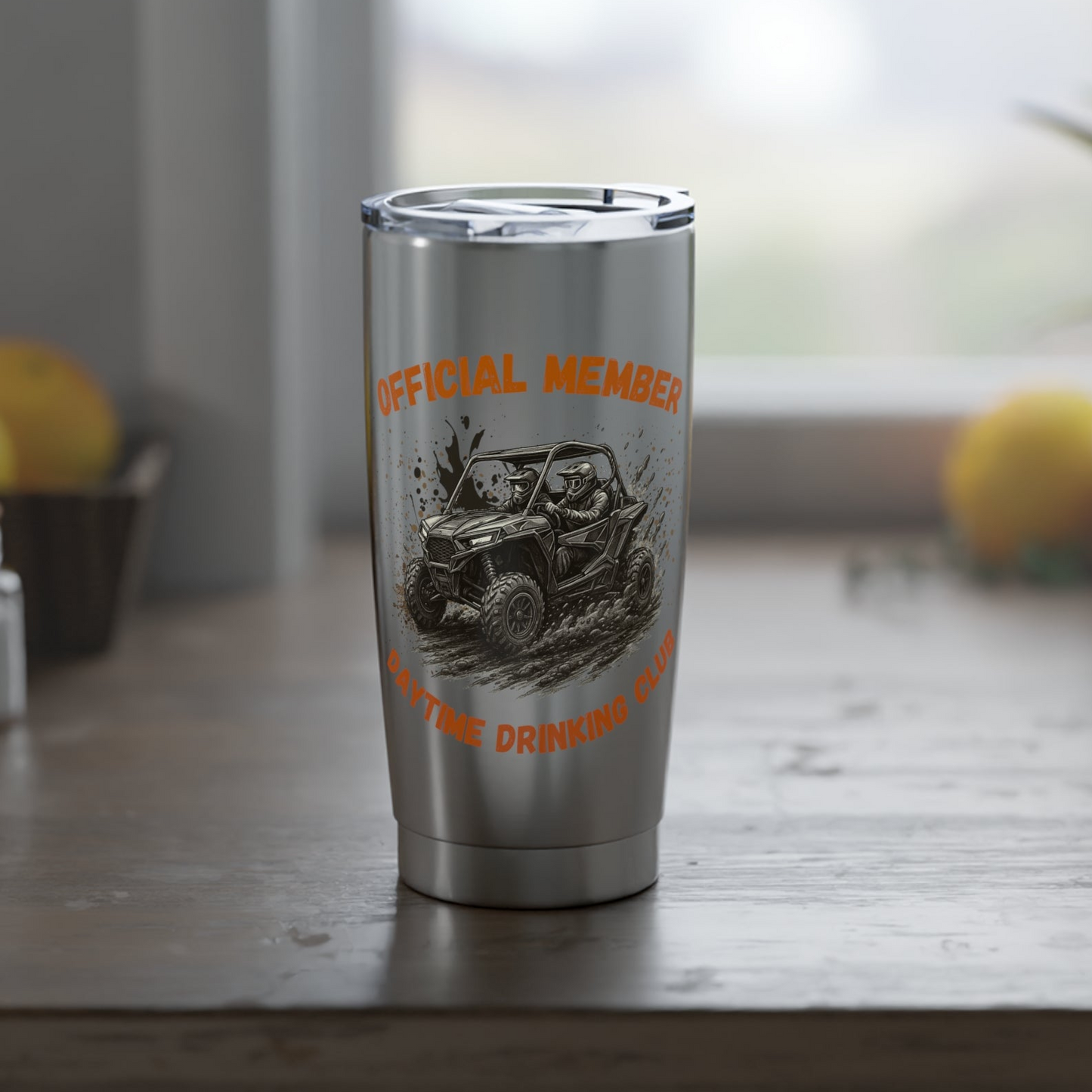 VIP Daytime Drinking Club | Side-by-Side Image | Stainless Steel Travel Mug | 20oz