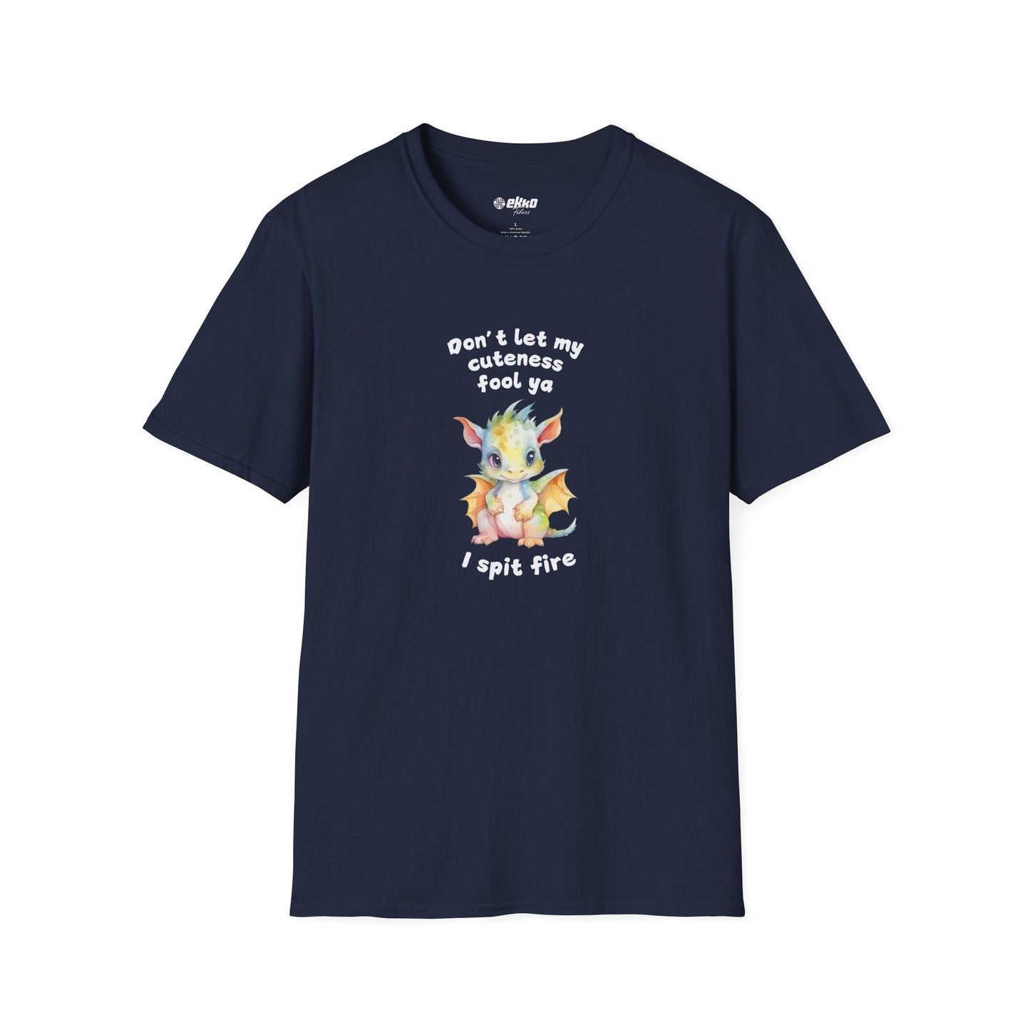 Don’t Let My Cuteness Fool You | Baby Dragon in Soft Pastels | Unisex Graphic Tee