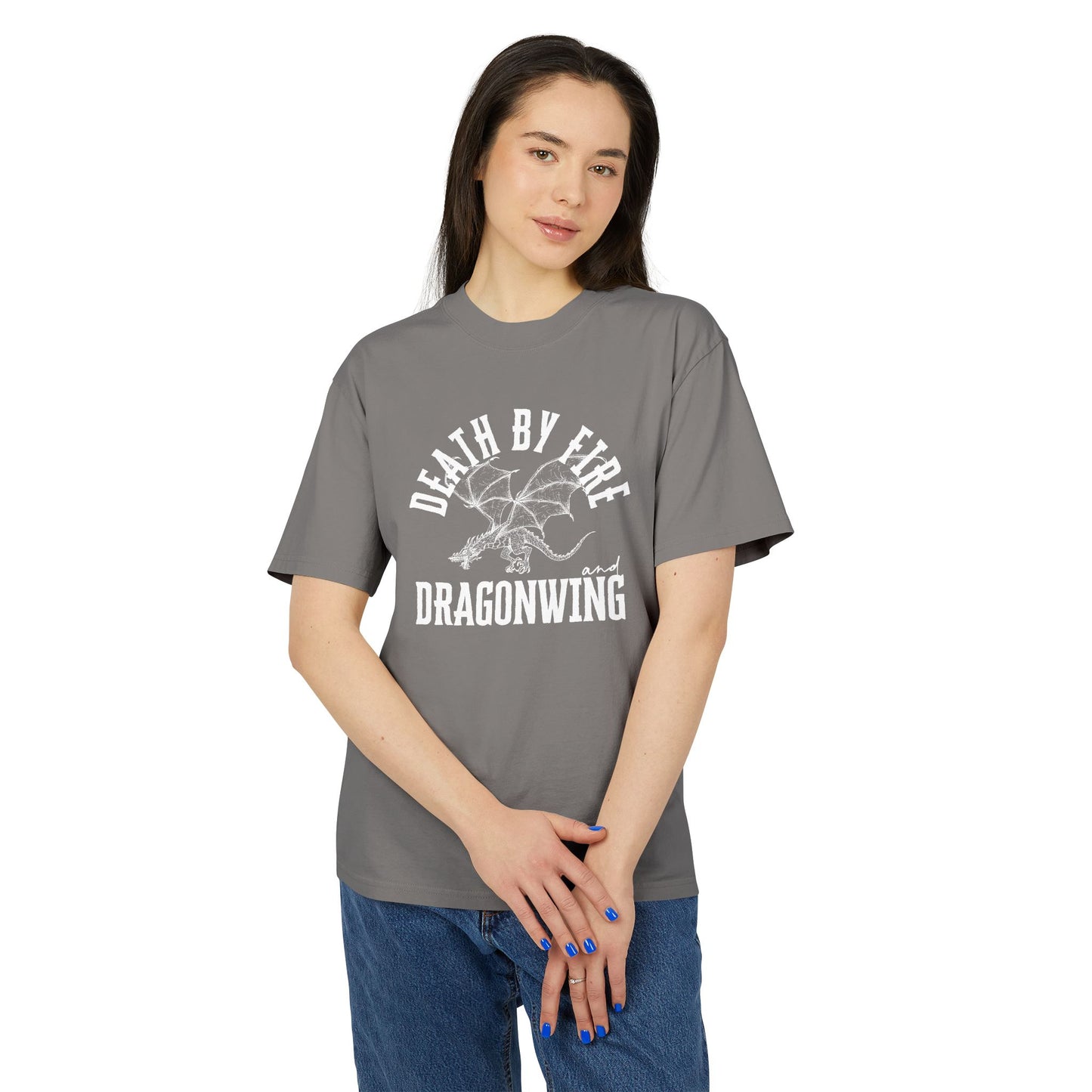 Death By Fire & Dragonwing | Unisex Heavy Faded Tee