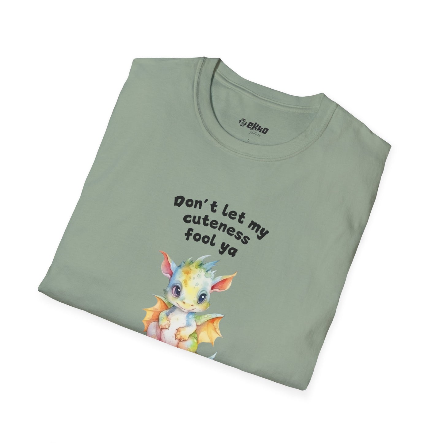Don’t Let My Cuteness Fool You | Baby Dragon in Soft Pastels | Unisex Graphic Tee