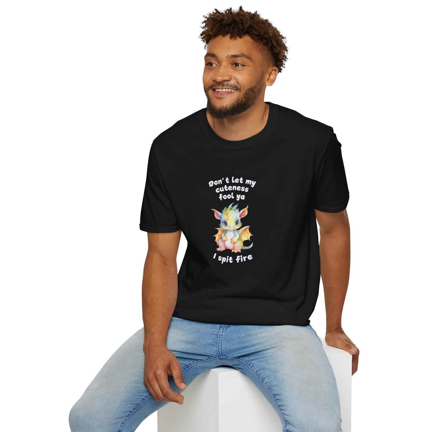 Don’t Let My Cuteness Fool You | Baby Dragon in Soft Pastels | Unisex Graphic Tee