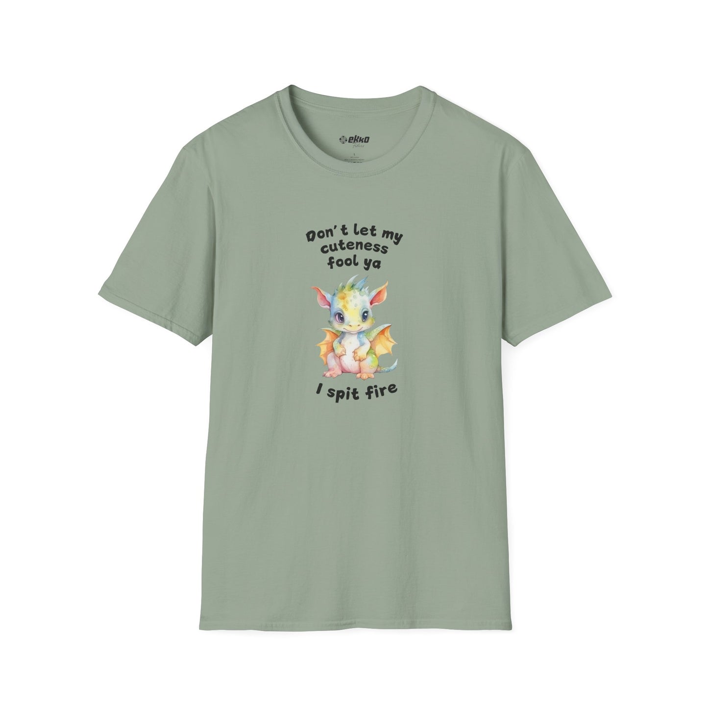 Don’t Let My Cuteness Fool You | Baby Dragon in Soft Pastels | Unisex Graphic Tee