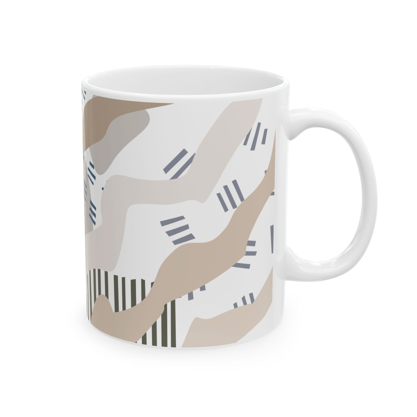 Retro Art | Flows of Creams | Ceramic Mug | 11 oz