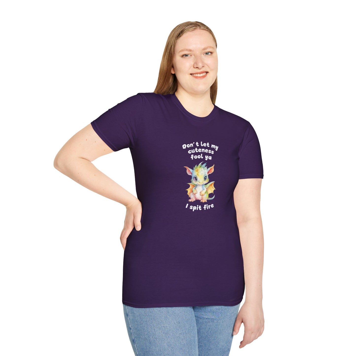 Don’t Let My Cuteness Fool You | Baby Dragon in Soft Pastels | Unisex Graphic Tee