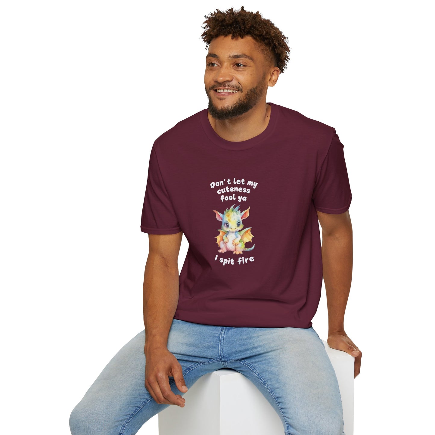 Don’t Let My Cuteness Fool You | Baby Dragon in Soft Pastels | Unisex Graphic Tee
