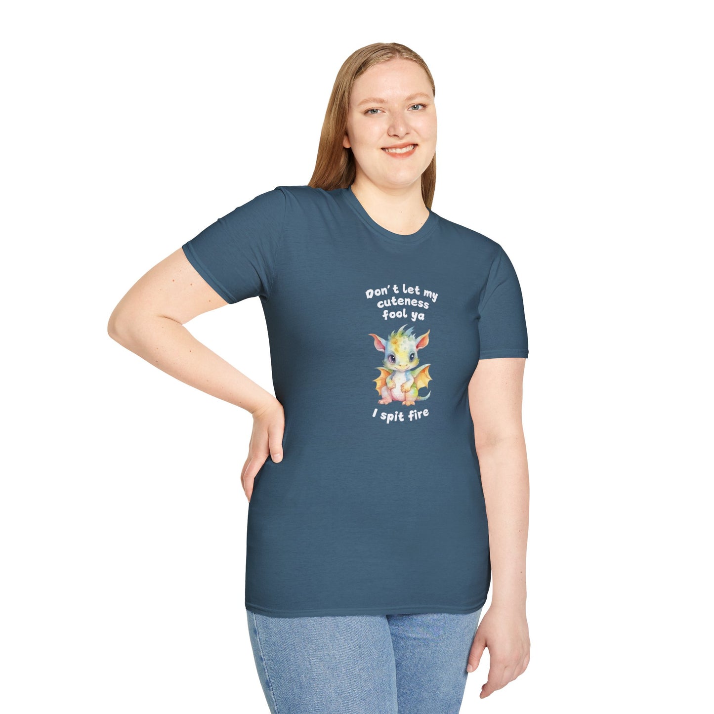 Don’t Let My Cuteness Fool You | Baby Dragon in Soft Pastels | Unisex Graphic Tee