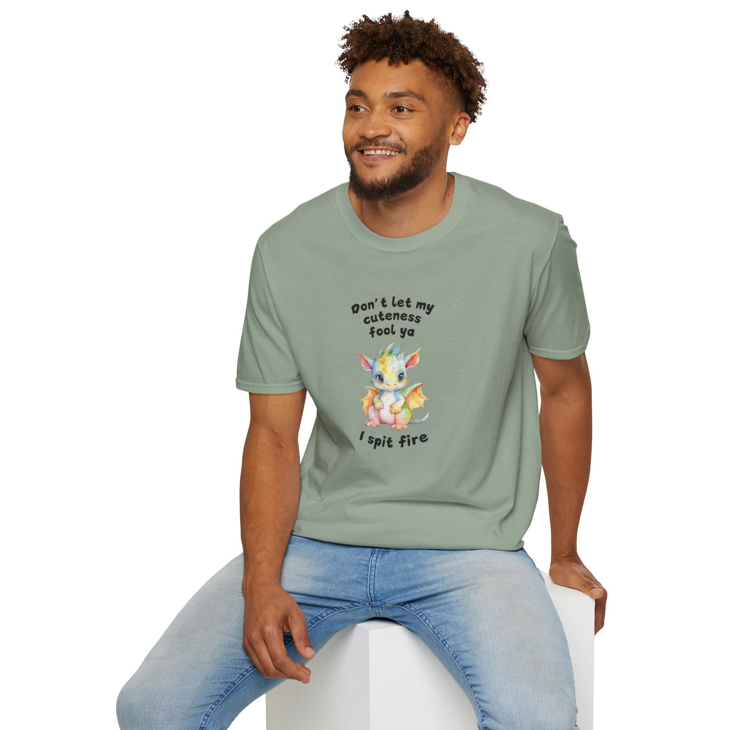 Don’t Let My Cuteness Fool You | Baby Dragon in Soft Pastels | Unisex Graphic Tee