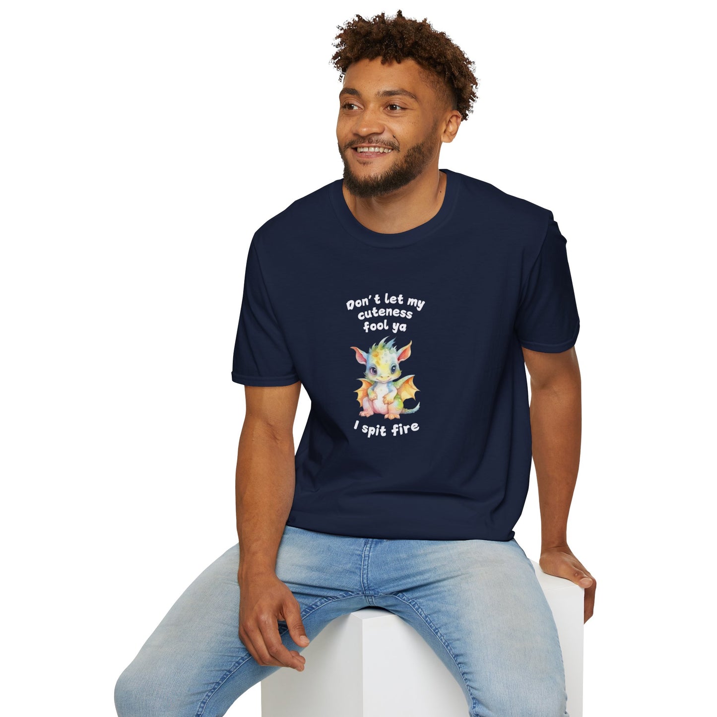 Don’t Let My Cuteness Fool You | Baby Dragon in Soft Pastels | Unisex Graphic Tee
