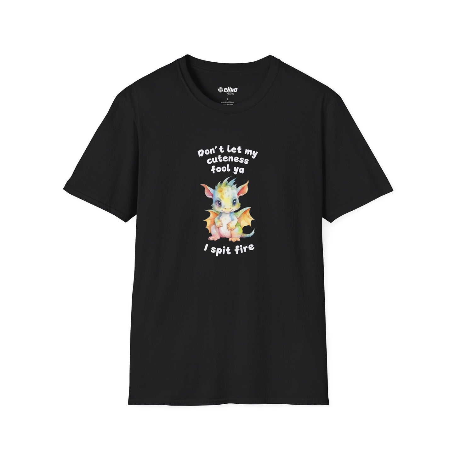 Don’t Let My Cuteness Fool You | Baby Dragon in Soft Pastels | Unisex Graphic Tee