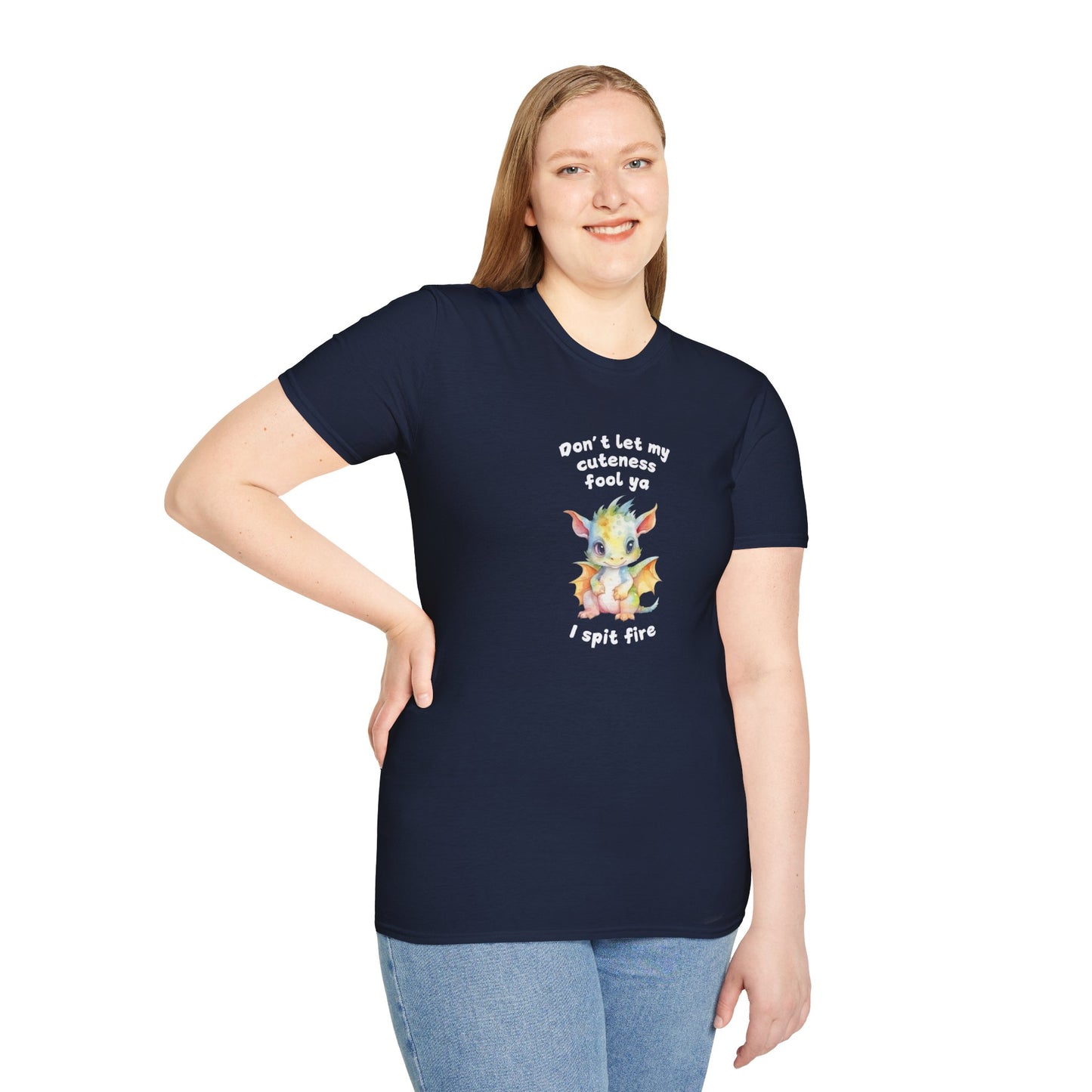 Don’t Let My Cuteness Fool You | Baby Dragon in Soft Pastels | Unisex Graphic Tee