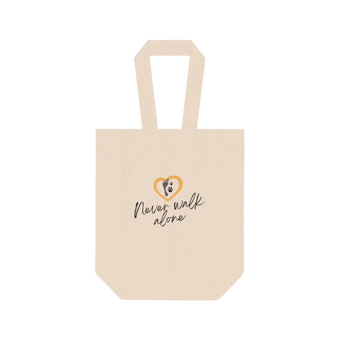 Never Walk Alone | Double Wine Tote Bag