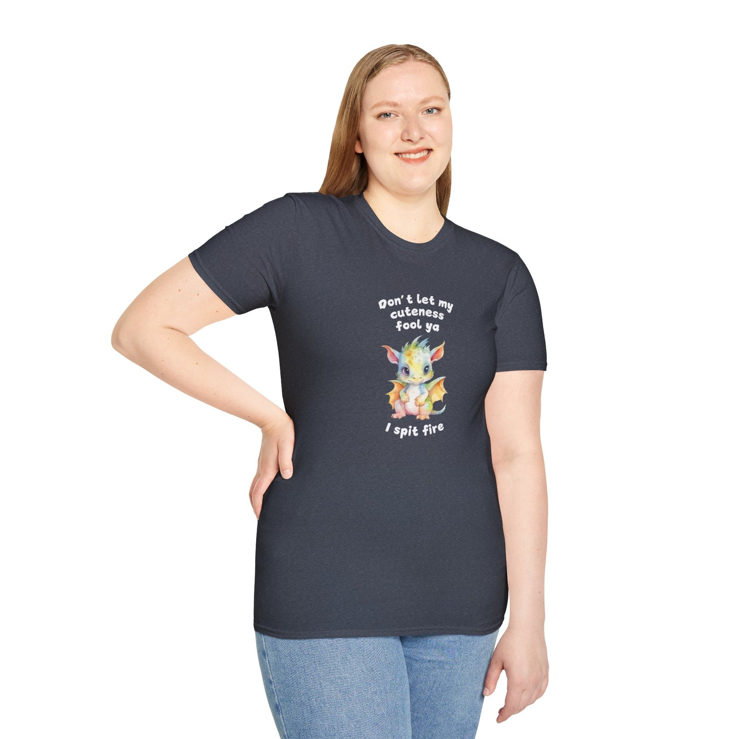 Don’t Let My Cuteness Fool You | Baby Dragon in Soft Pastels | Unisex Graphic Tee