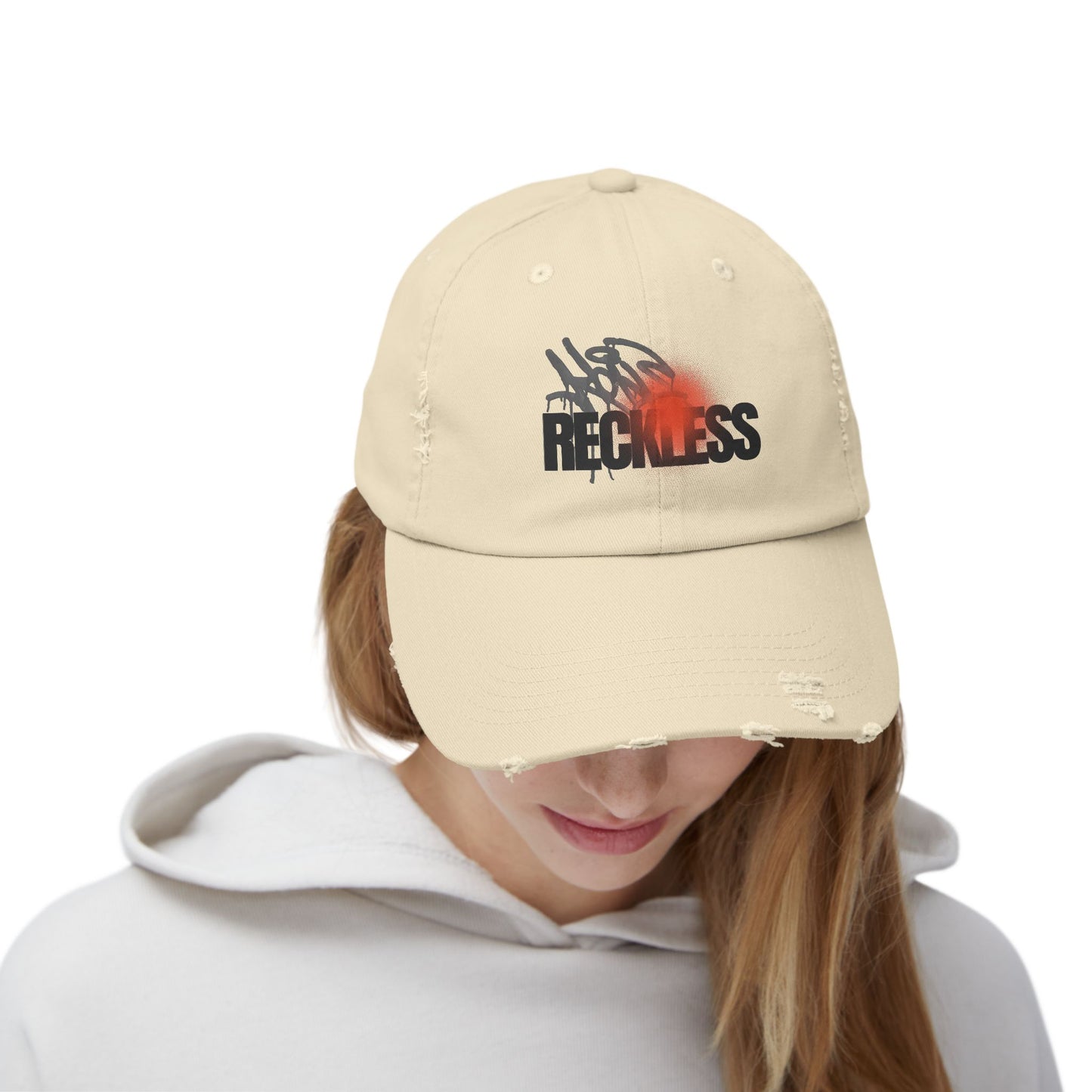 Reckless | Unisex Distressed Cap