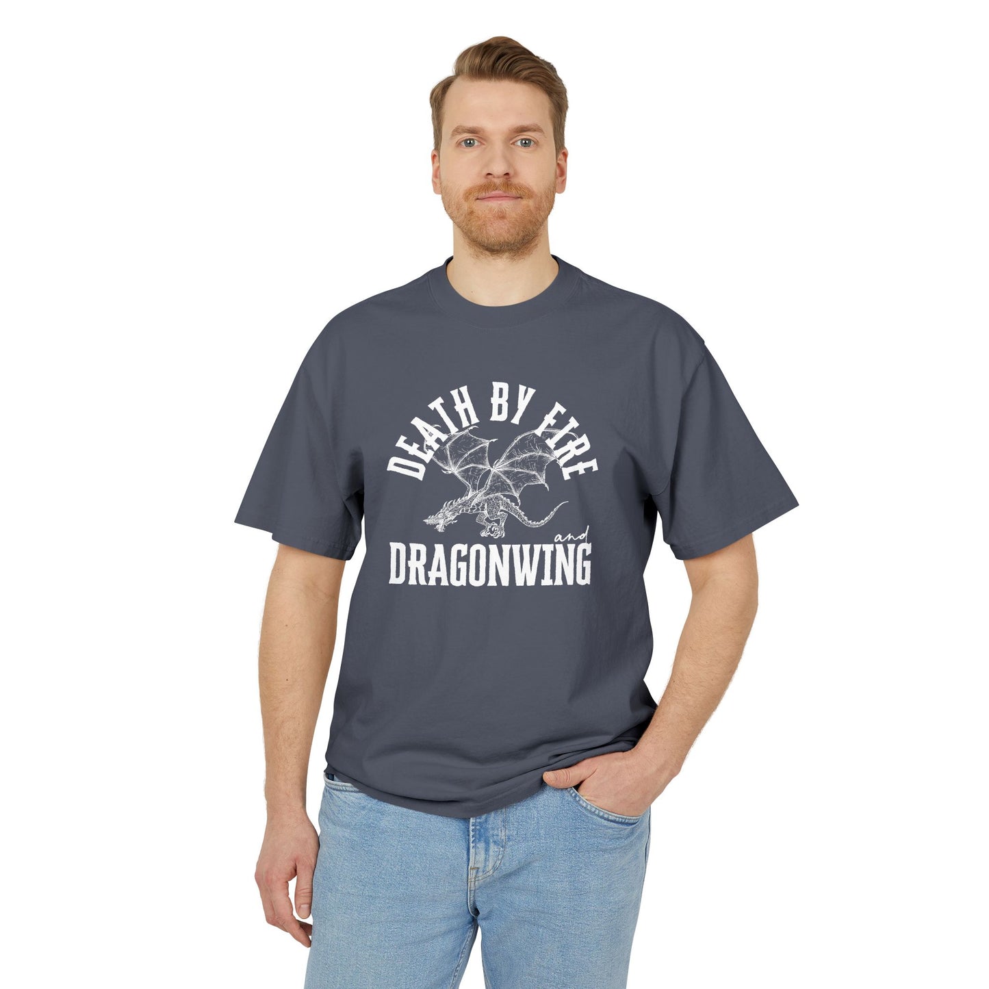 Death By Fire & Dragonwing | Unisex Heavy Faded Tee