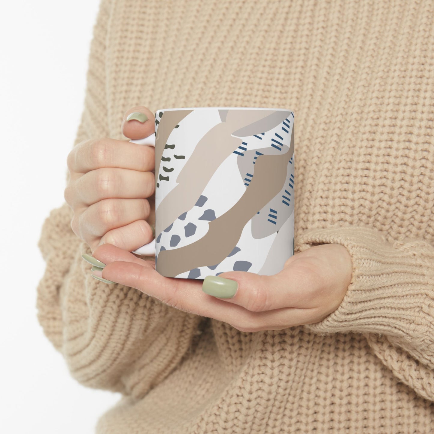 Retro Art | Flows of Creams | Ceramic Mug | 11 oz