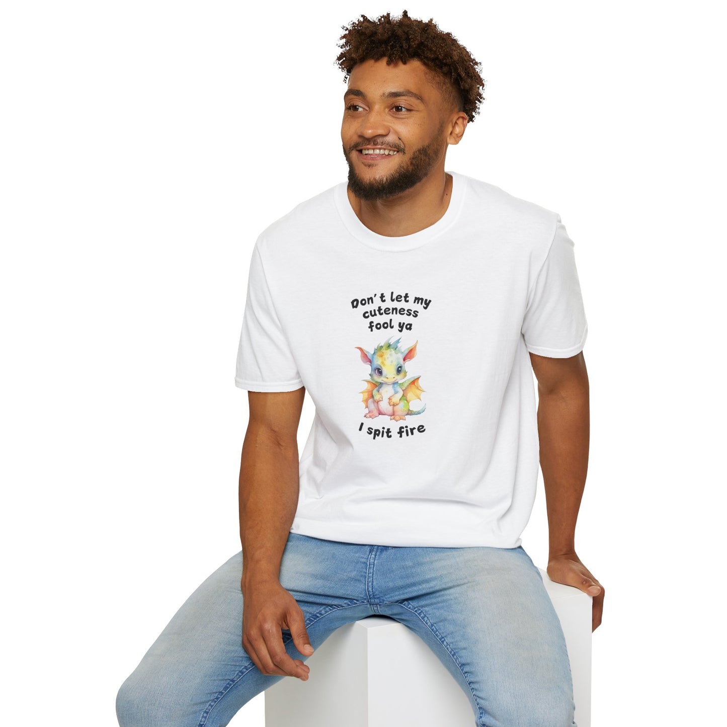 Don’t Let My Cuteness Fool You | Baby Dragon in Soft Pastels | Unisex Graphic Tee