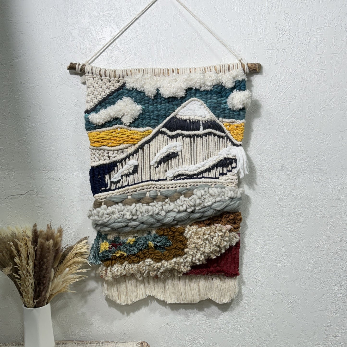 Macrame | Fiber Art | Mountain Clouds and Prairie
