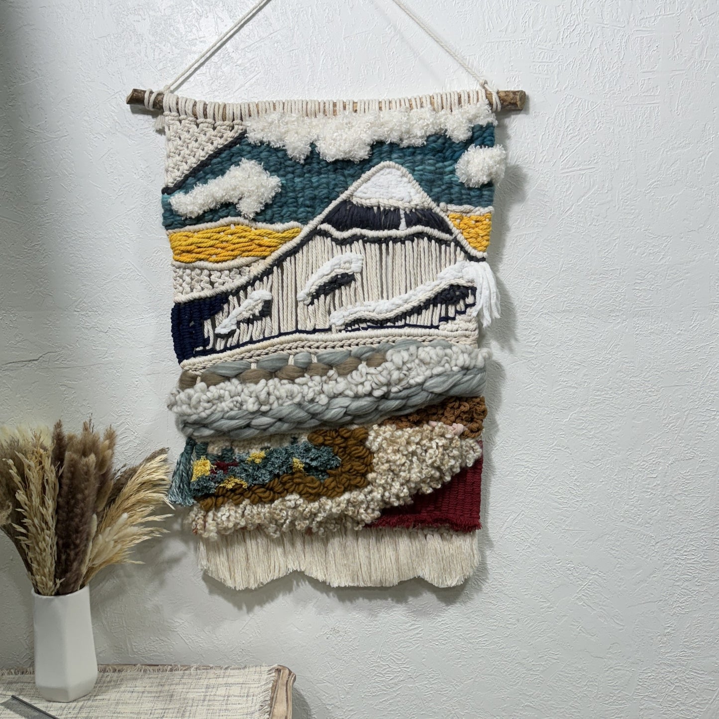 Macrame | Fiber Art | Mountain Clouds and Prairie