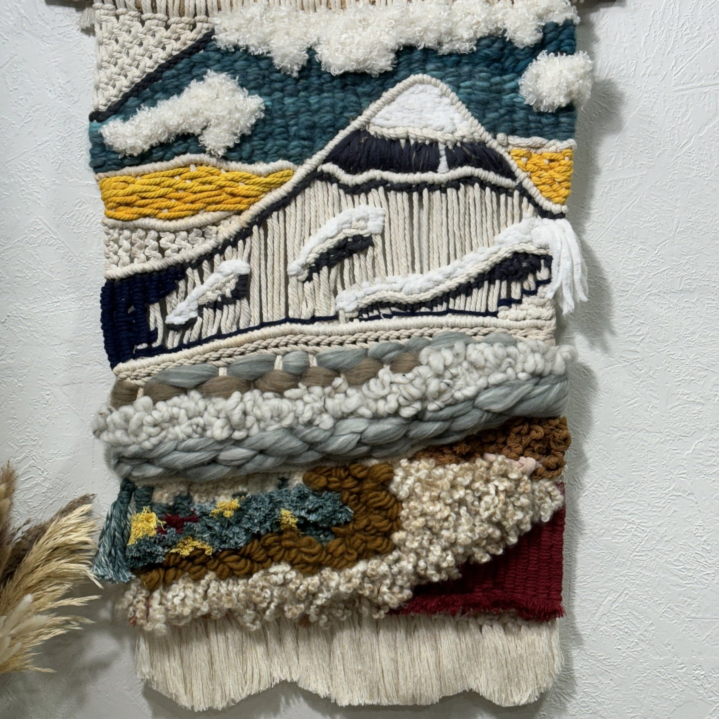 Macrame | Fiber Art | Mountain Clouds and Prairie