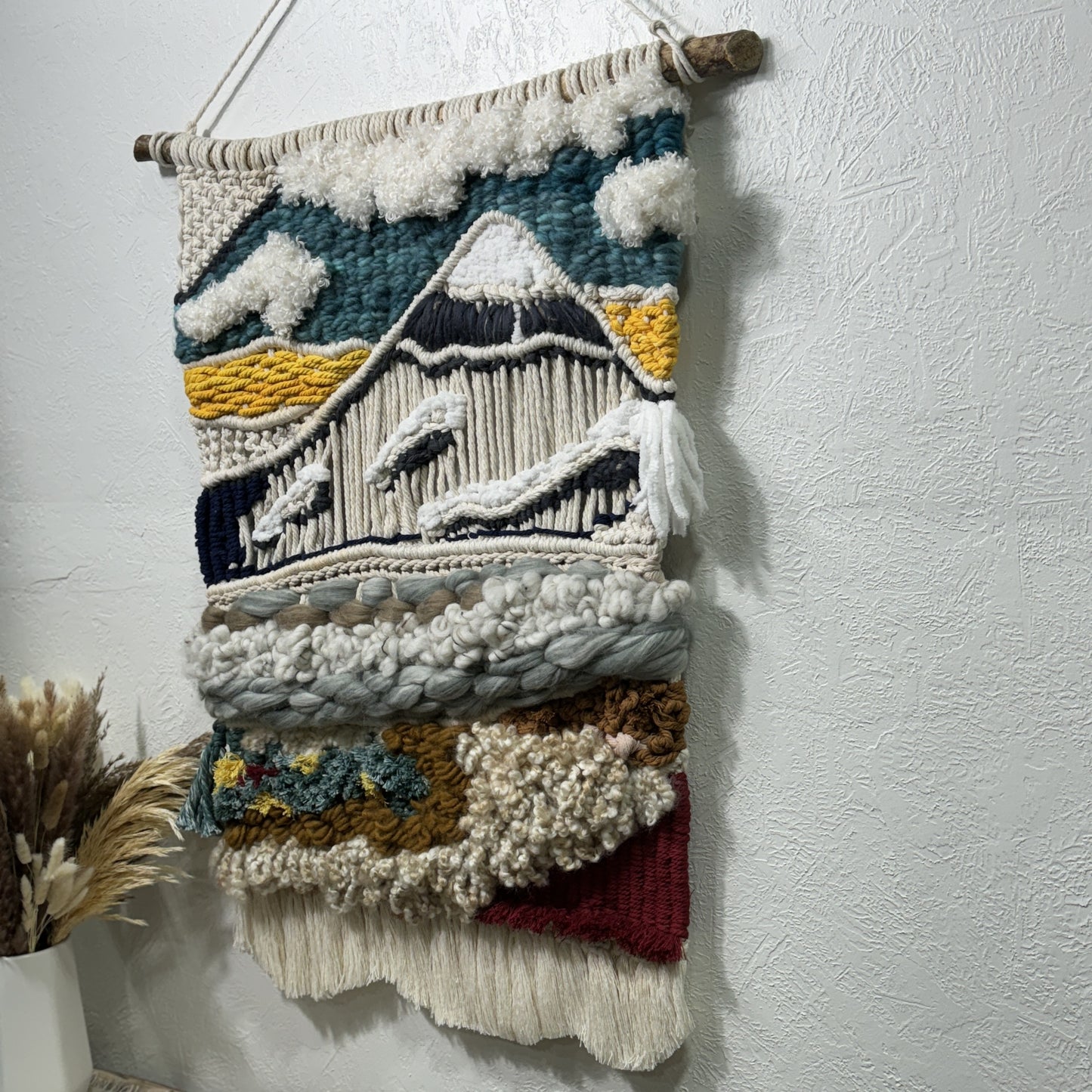Macrame | Fiber Art | Mountain Clouds and Prairie