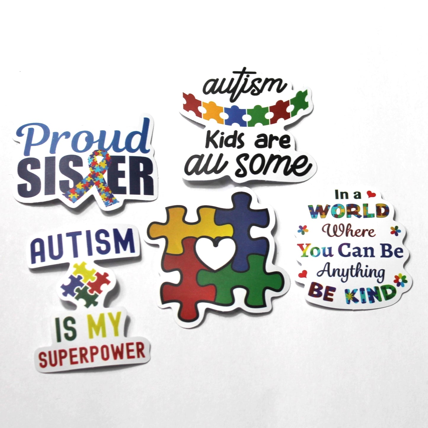Autism Theme | Stickers | Pack of 5