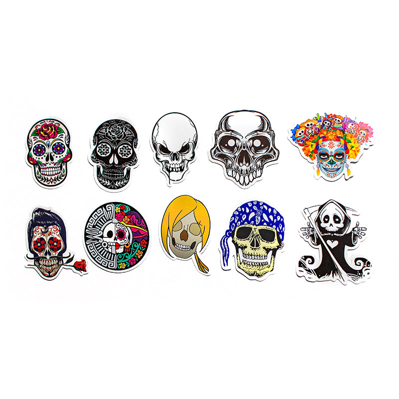 Decorative Skull Theme | Stickers | Pack of 10