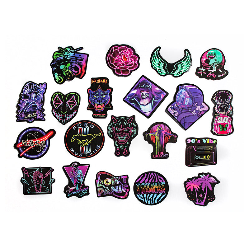 Neon Theme | Stickers | Pack of 20