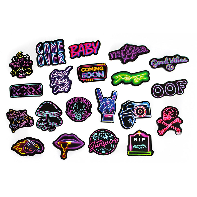 Neon Theme | Stickers | Pack of 20
