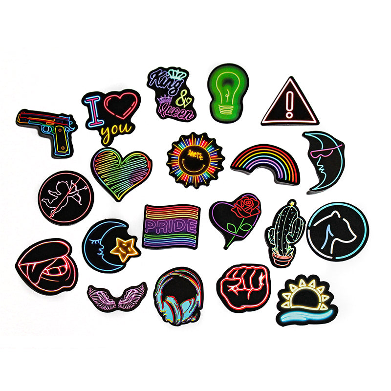 Neon Theme | Stickers | Pack of 20