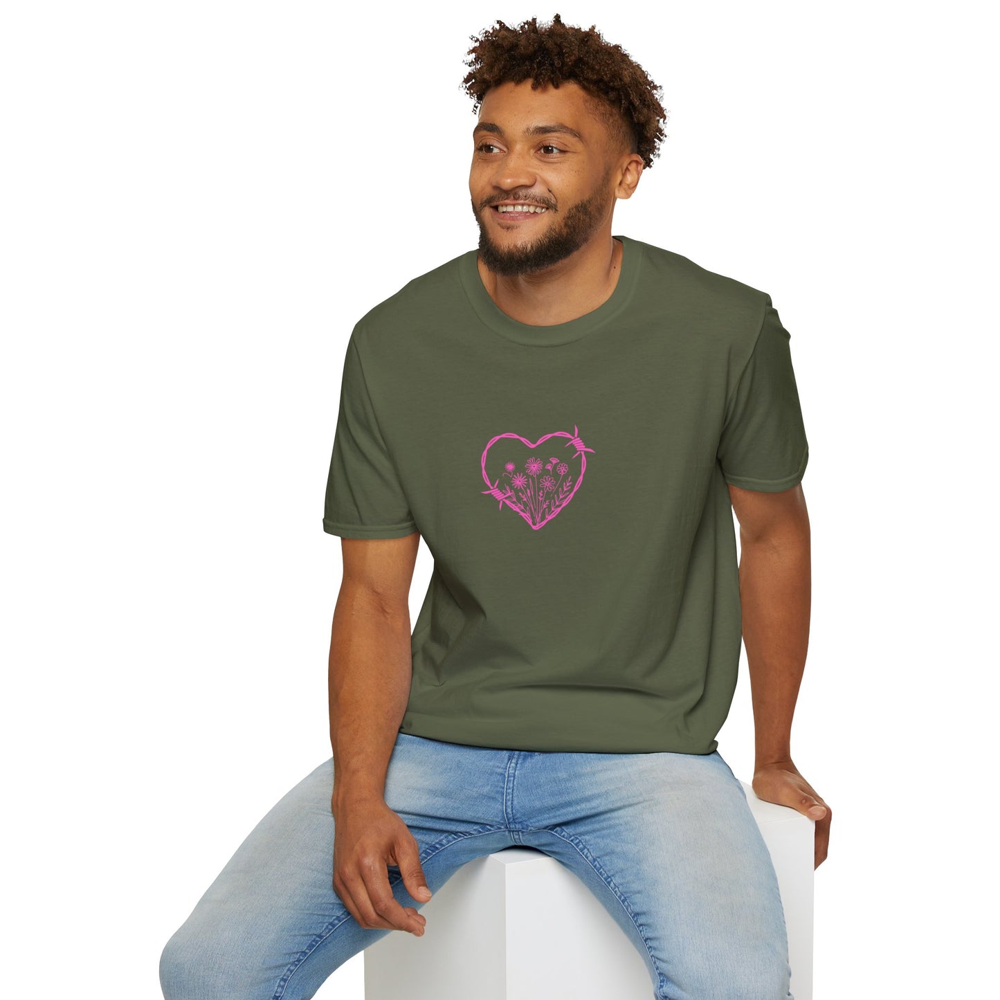 Barbed Heart & Daisies - Unisex Graphic Tee