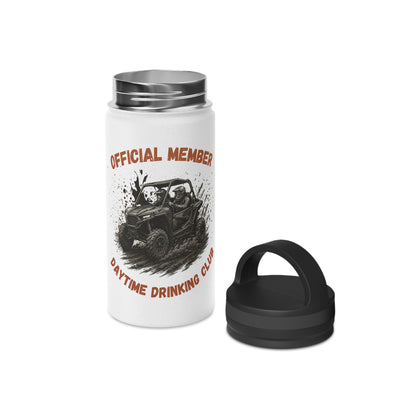 VIP Daytime Drinking Club | Side-by-Side Image | Stainless Steel Water Bottle | 12oz | 18oz | 32oz