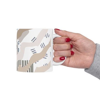 Retro Art | Flows of Creams | Ceramic Mug | 11 oz