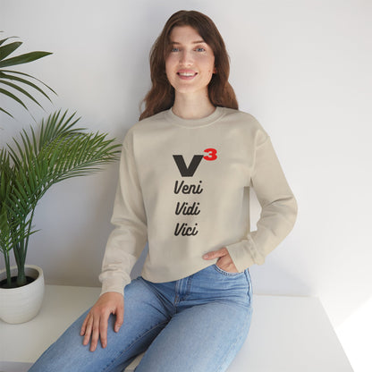 Veni, Vidi, Vici | V-Cubed | Unisex Heavy Blend Crewneck Sweatshirt