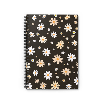 Daisy Springs Brown - Spiral Notebook - Ruled Line