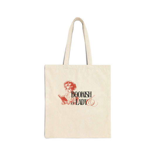 Bookish & A Lady - Cotton Canvas Tote Bag